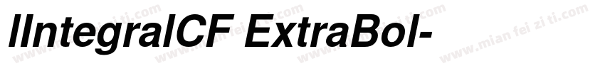 lIntegralCF ExtraBol字体转换